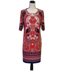 Size 18W 2X PAISLEY PRINT CAMRYN SHIFT DRESS Classy Career Summer Fall PLUS SIZE